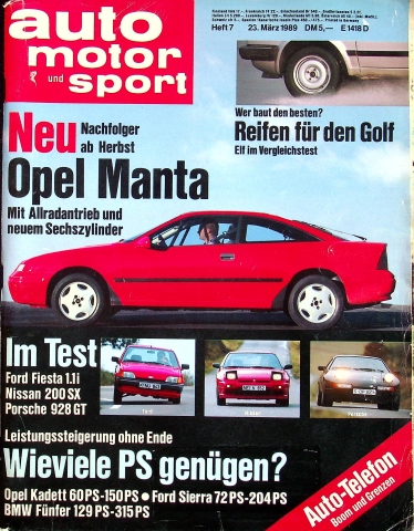 Deckblatt Auto Motor und Sport (07/1989)
